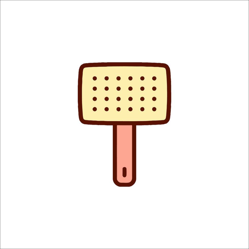 A brush with a dot on it on a white background vector