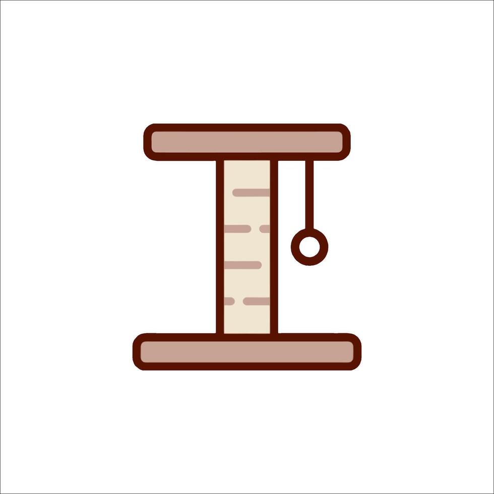A cat toy on a cat toy stand icon vector