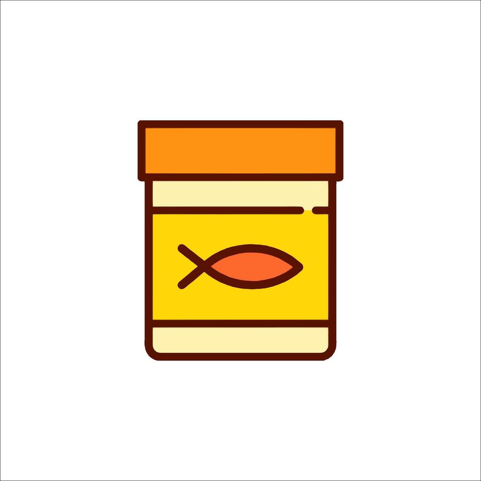 A jar of jelly with a fish on it vector