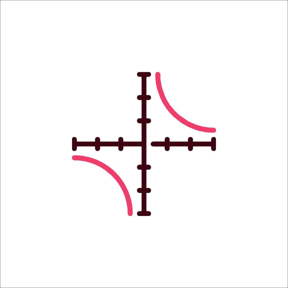 A cross with a line through it and a red line vector