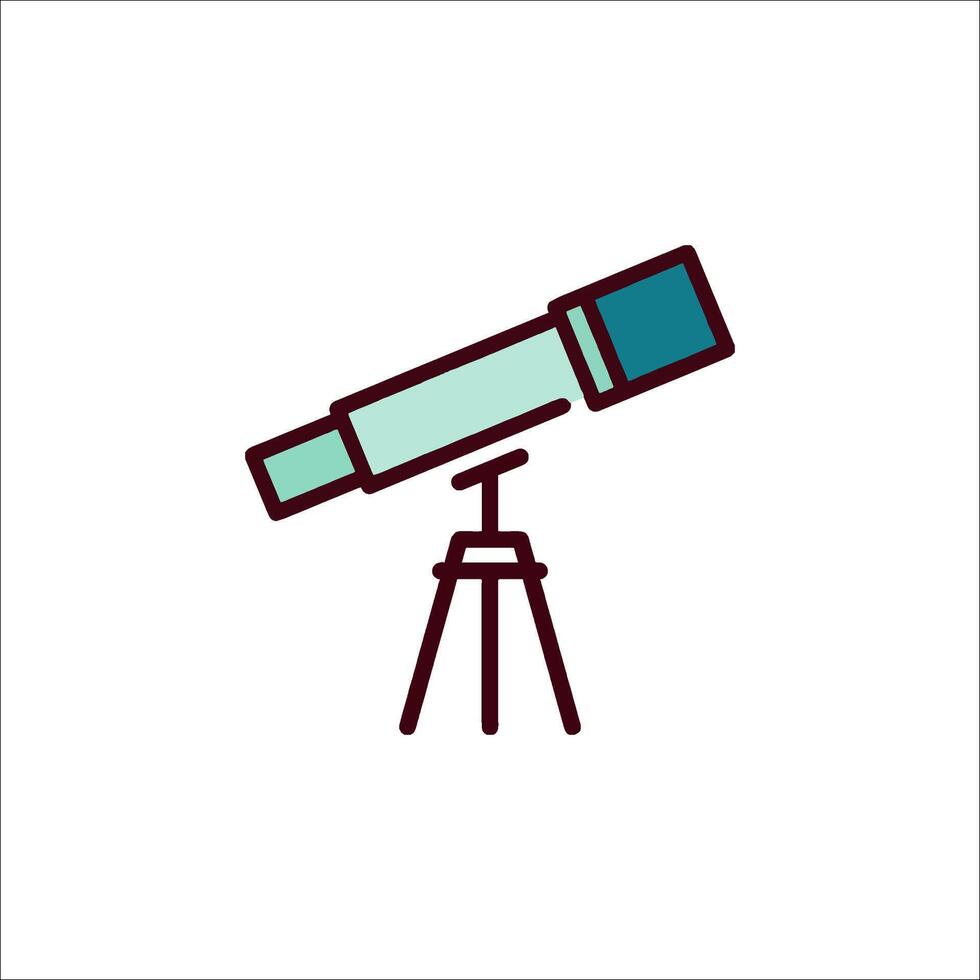 A telescope icon on a white background vector