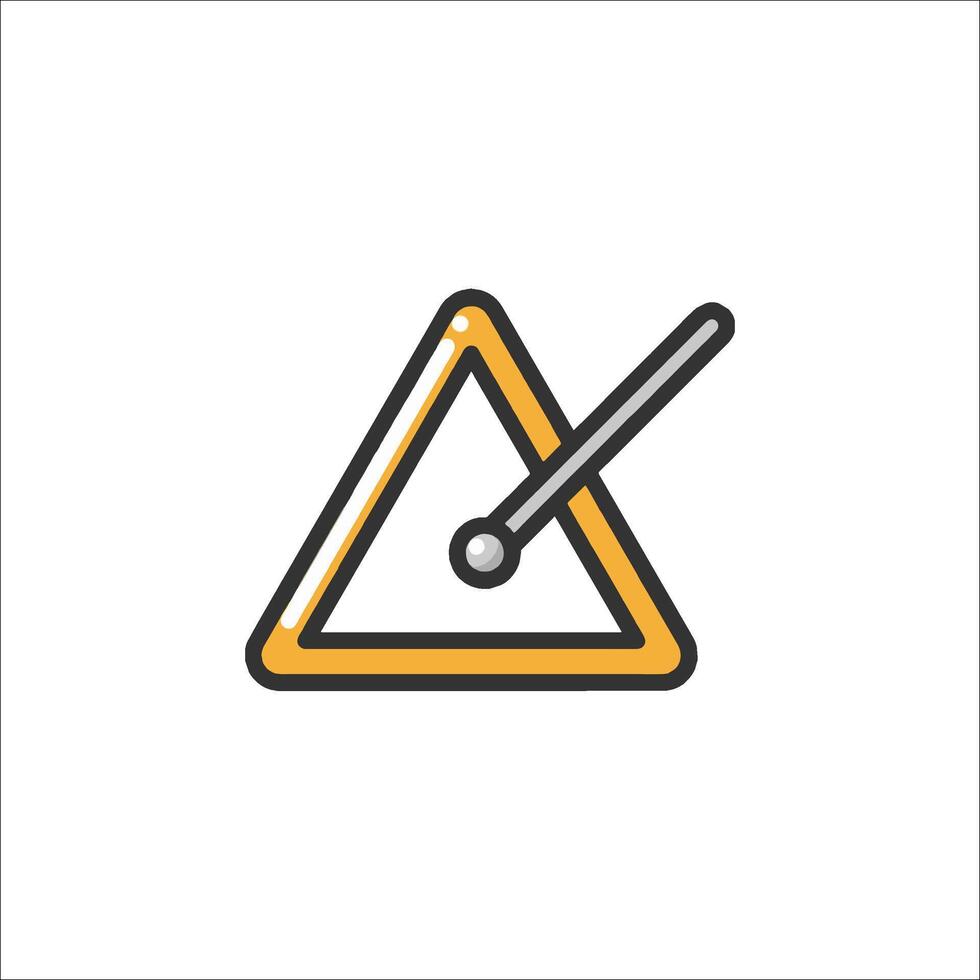 A warning triangle with a hammer and a sign vector