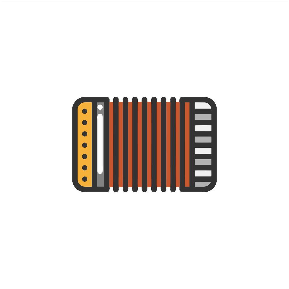 An accordion icon on a white background vector