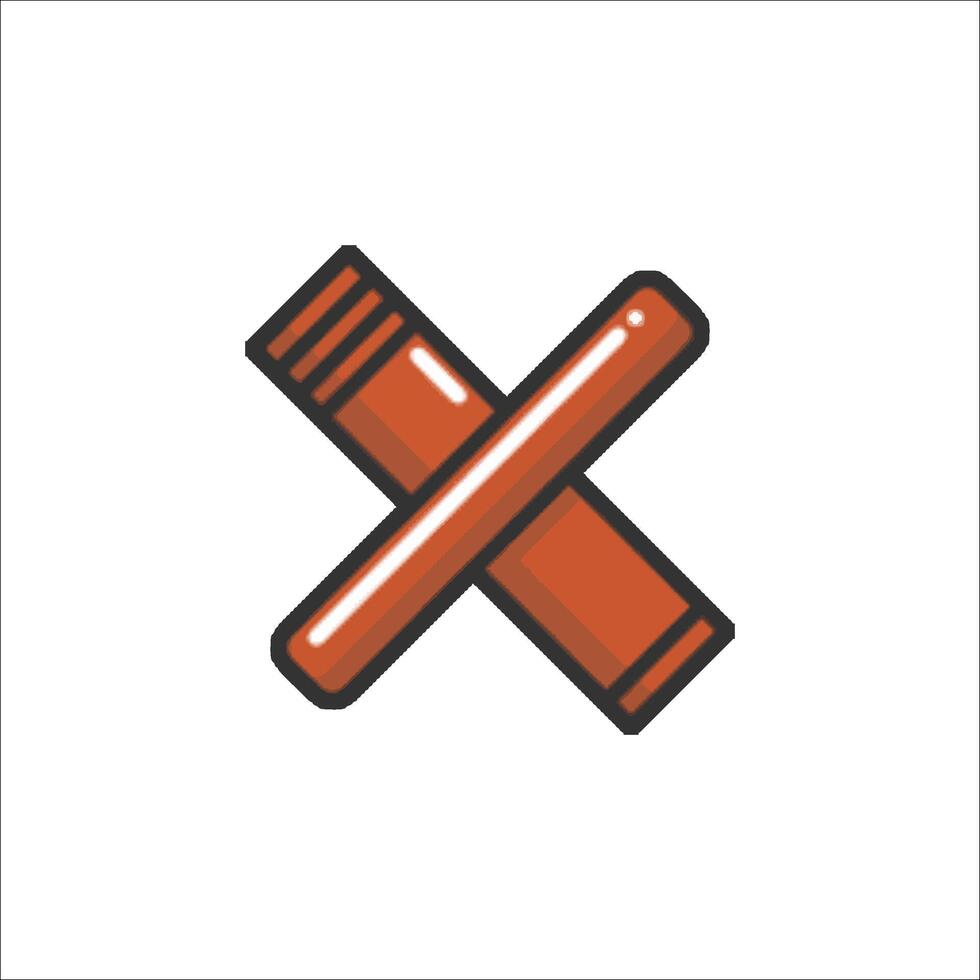 A red cross and a pencil icon vector