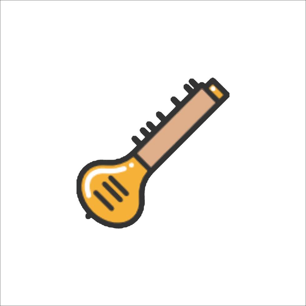 A guitar icon on a white background vector