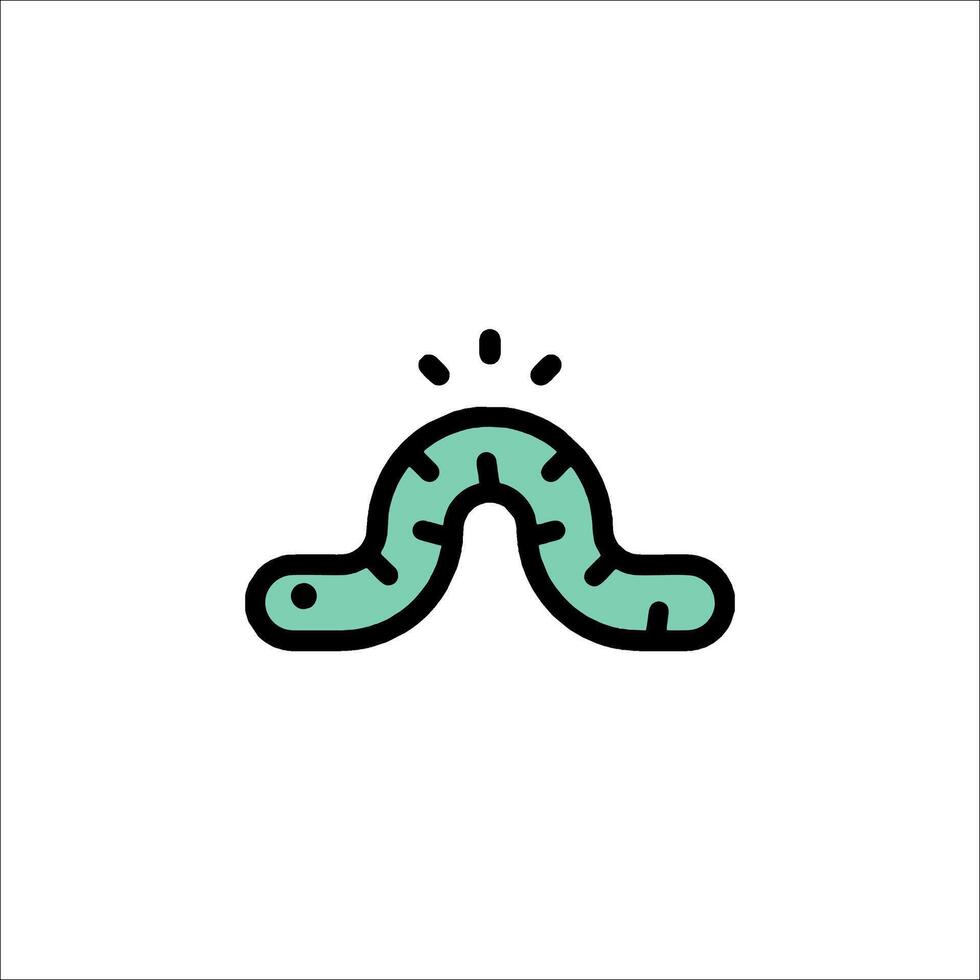 A worm icon on a white background vector
