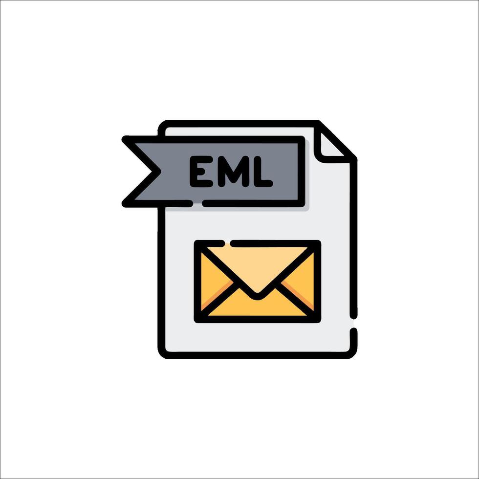 Eml file icon illustration vector