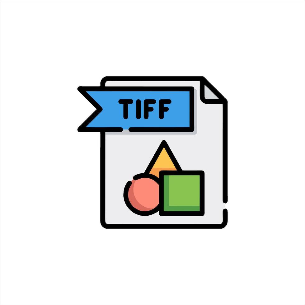 Tiff file icon illustration vector