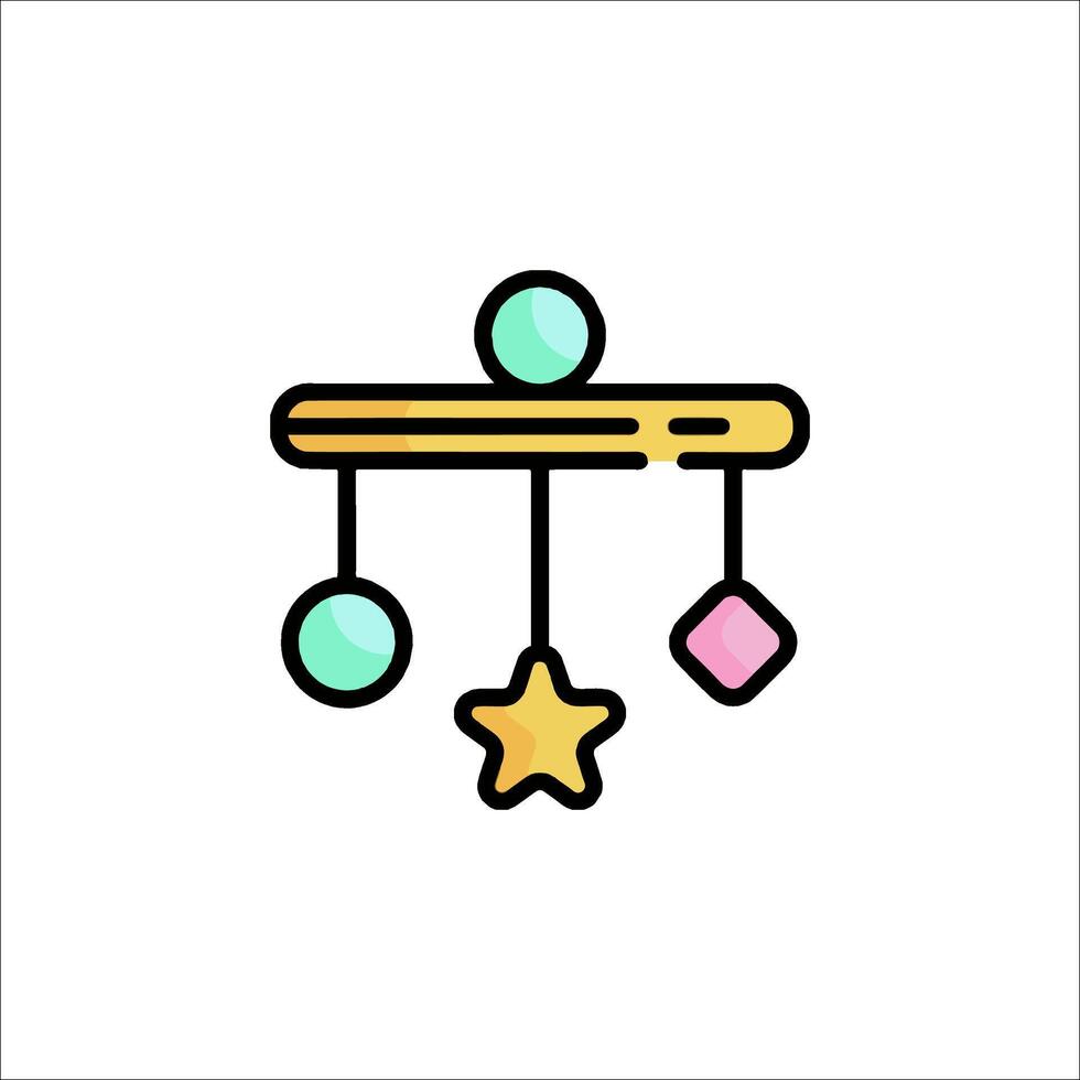 Baby mobile icon illustration vector