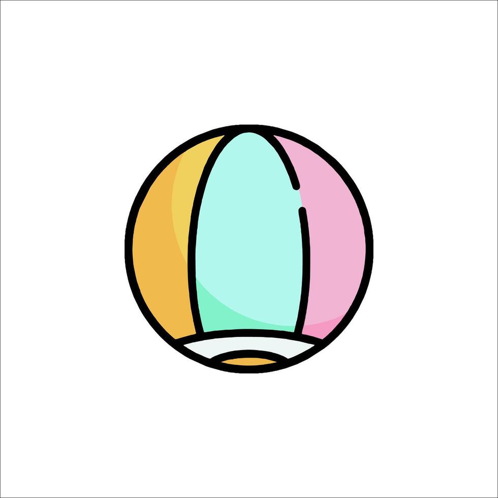 A colorful beach ball icon on a white background vector