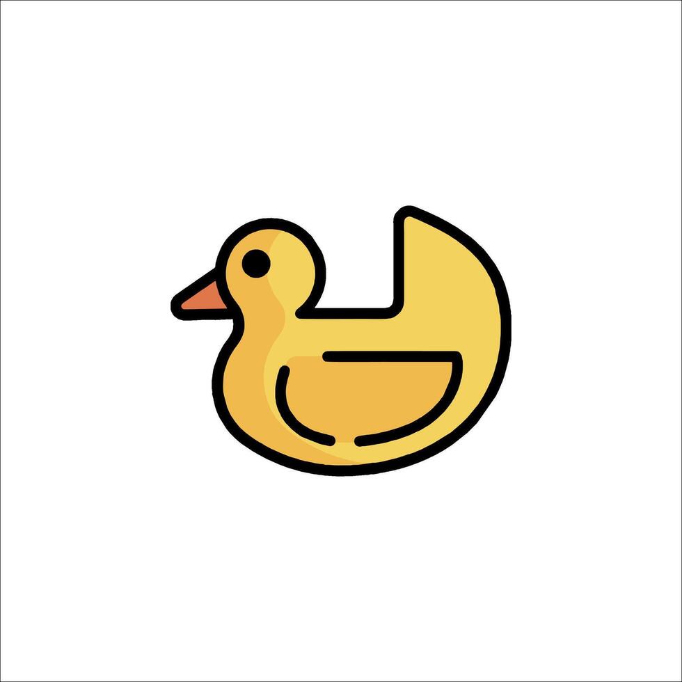 A yellow duck icon on a white background vector