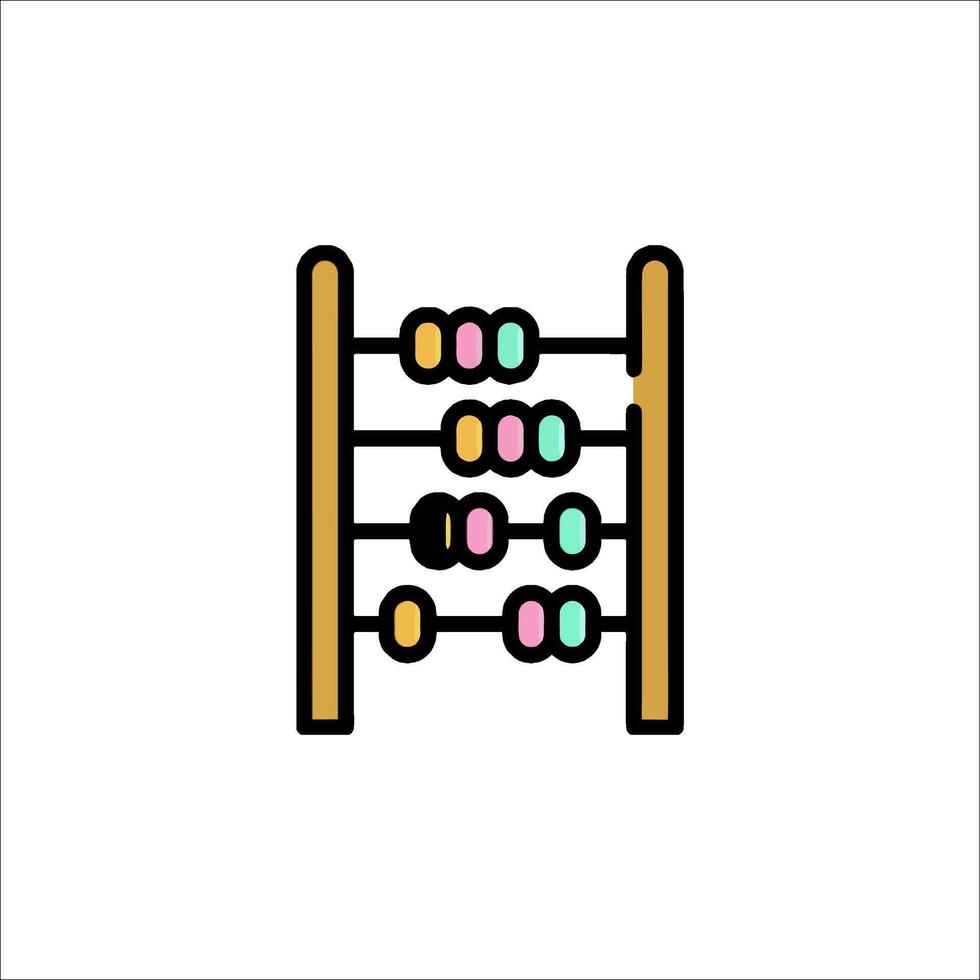 An abacus icon on a white background vector