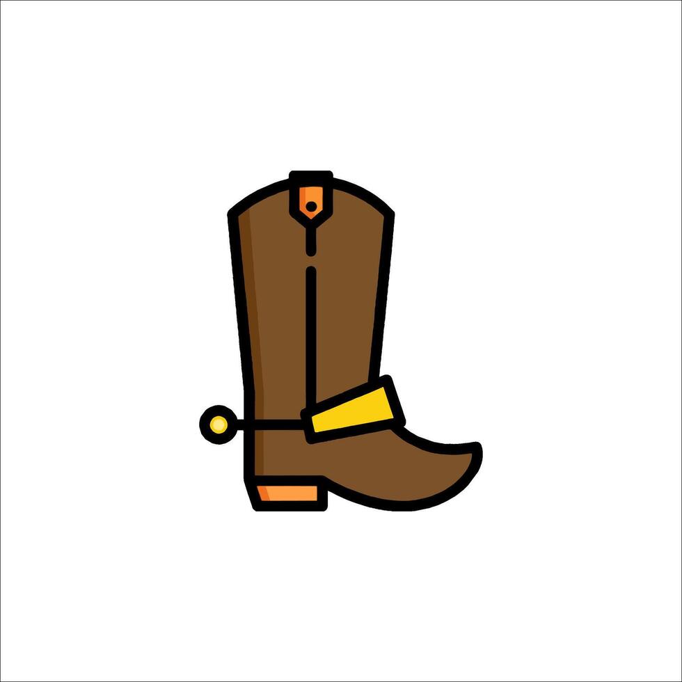 Cowboy boot icon isolated on white background vector