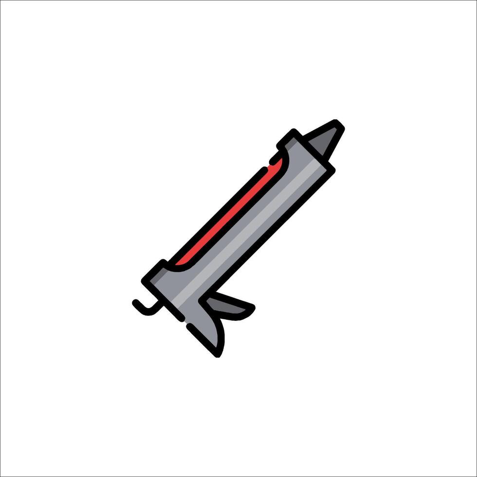 A rocket is shown on a white background vector