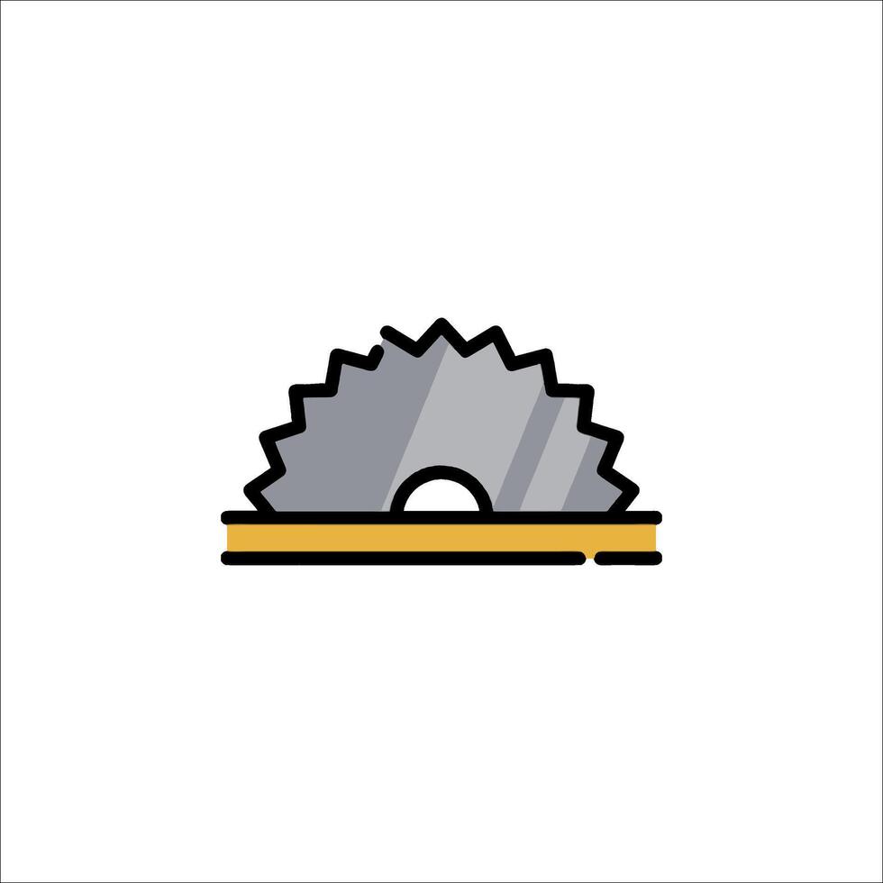 A circular saw blade icon on a white background vector