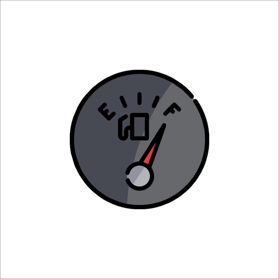 A gas gauge icon on a white background vector