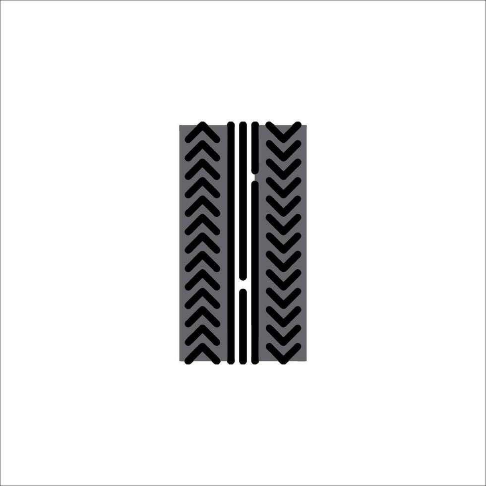 Tire treads on a white background vector