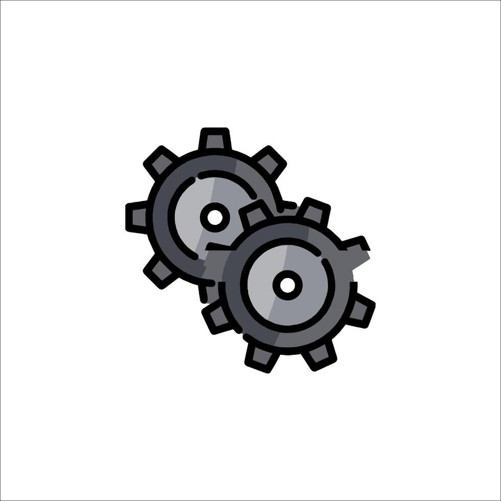 Gears icon illustration vector
