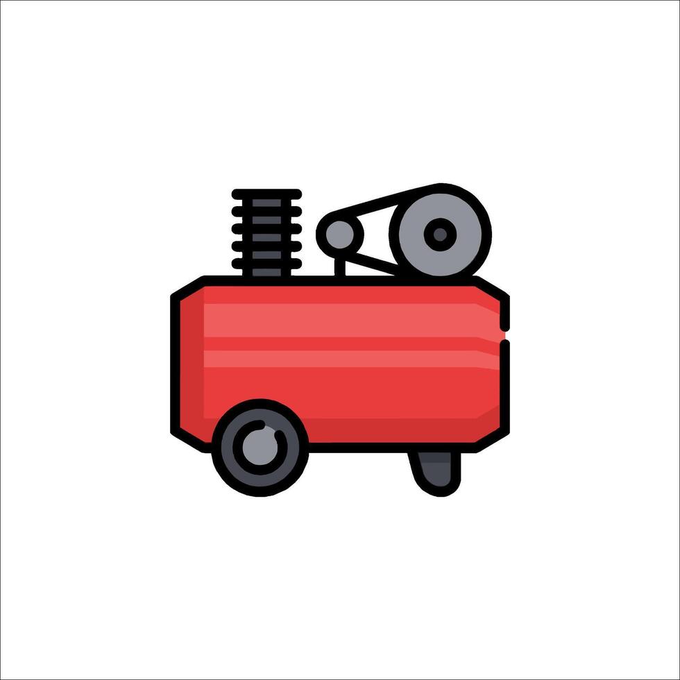 Air compressor icon illustration vector