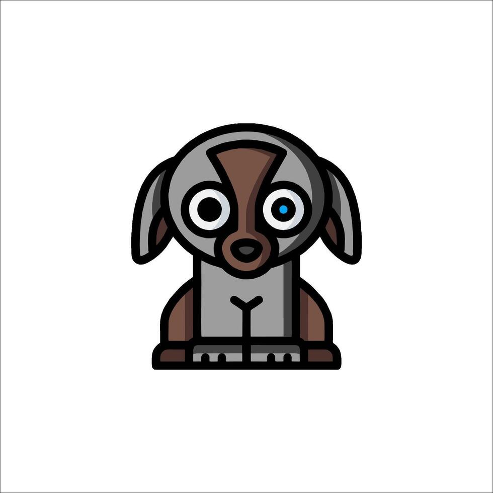A dog with blue eyes and a brown nose vector
