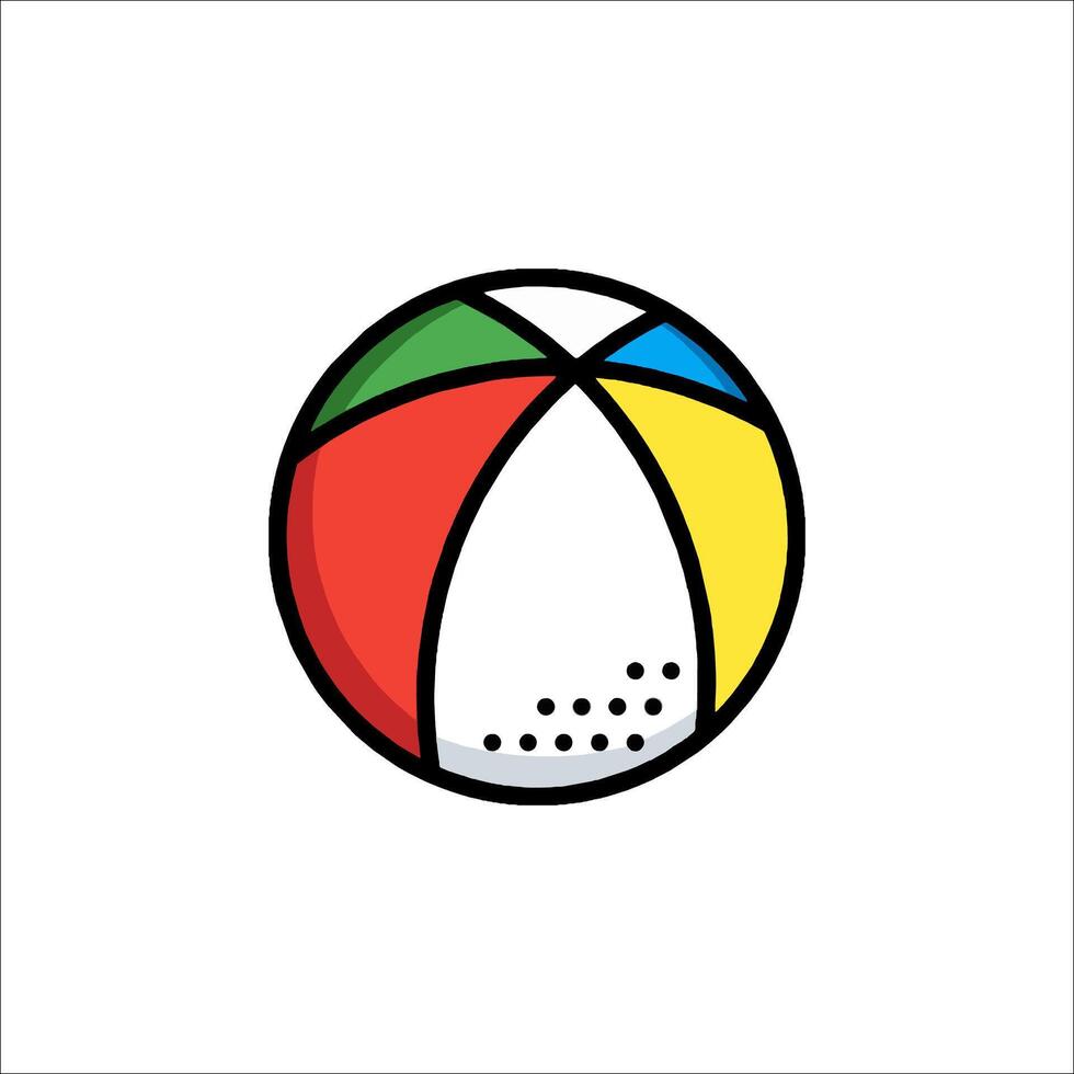 Beach ball icon illustration vector