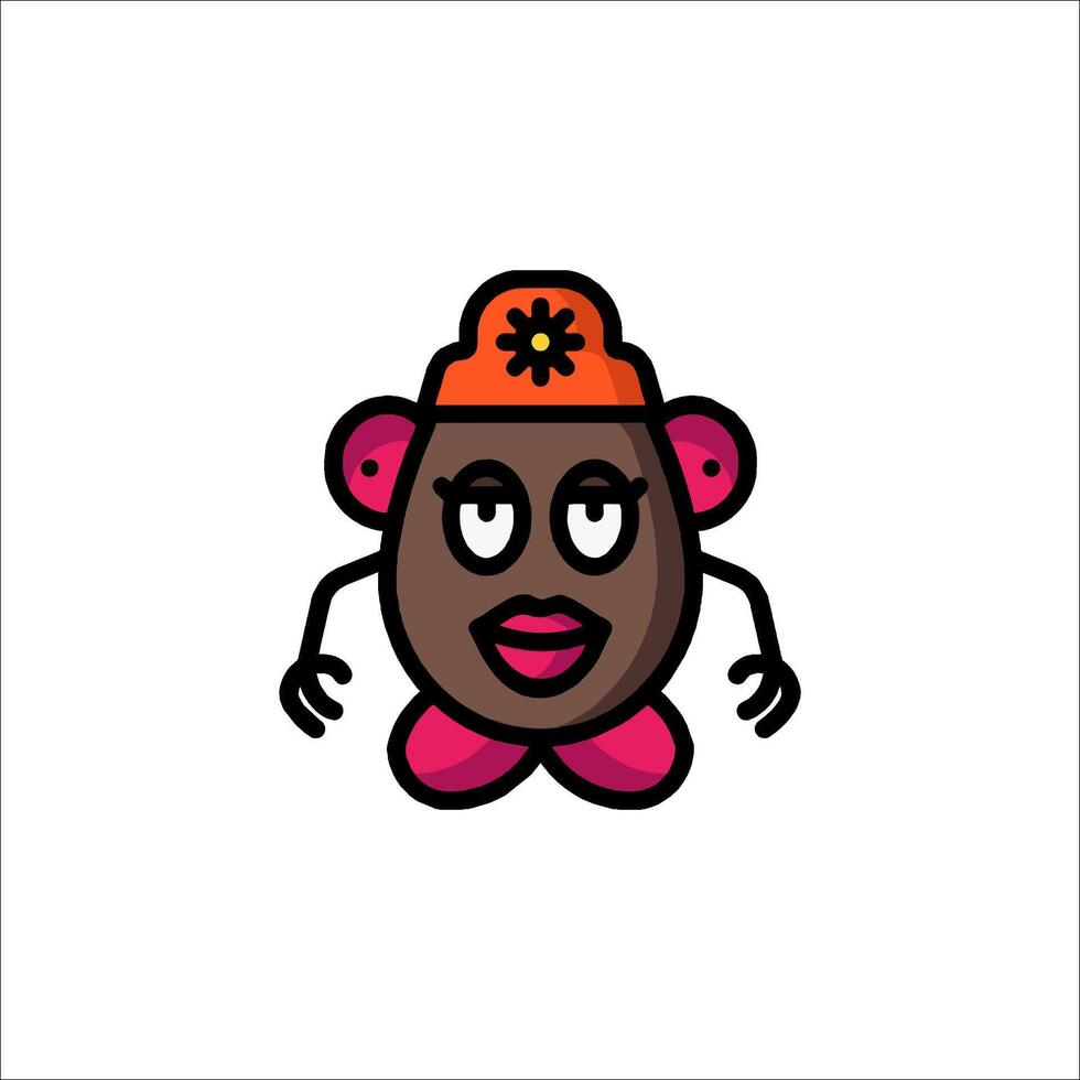 A cartoon character with a hat on vector
