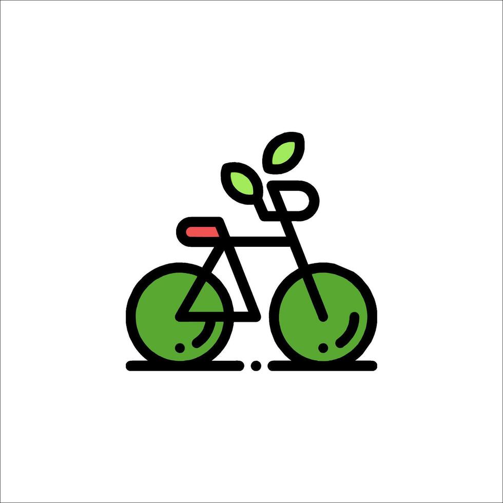 A bicycle with a plant on it vector