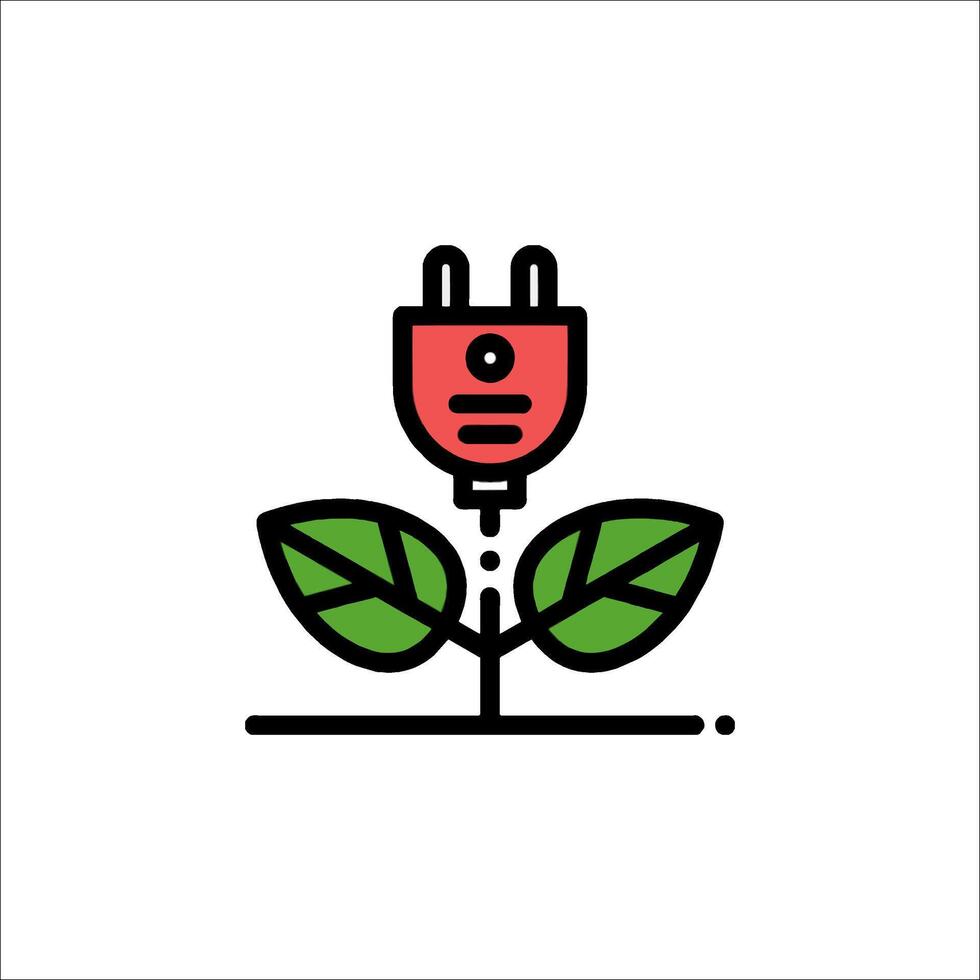 A green plant with a plug on it vector
