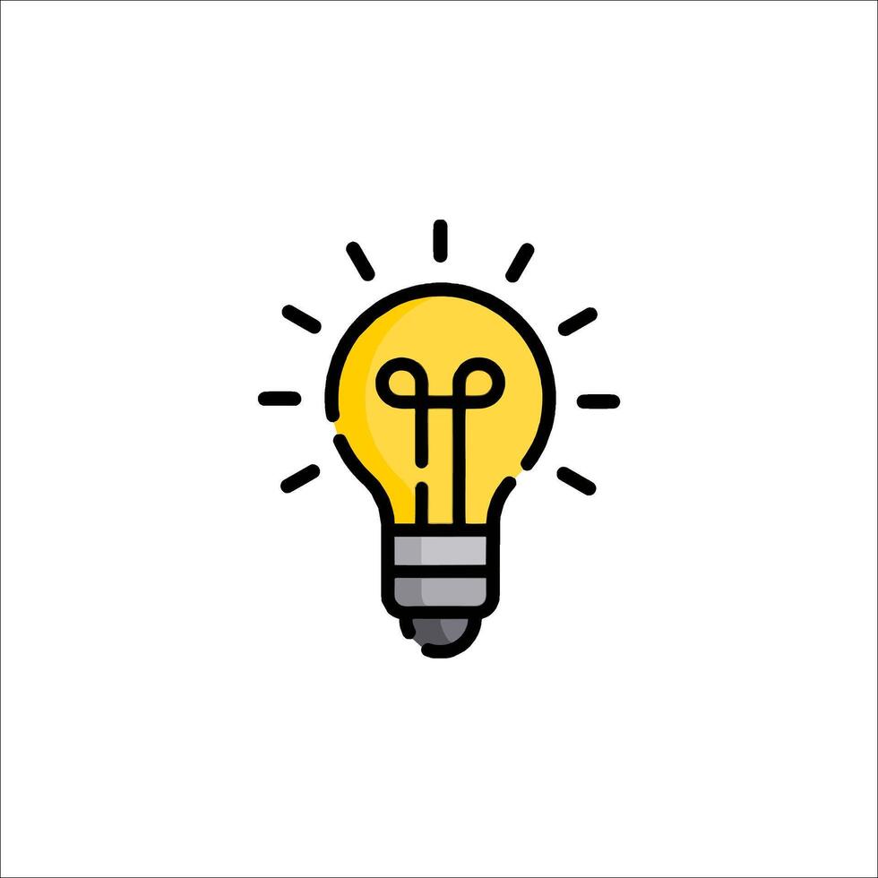 A light bulb icon on a white background vector
