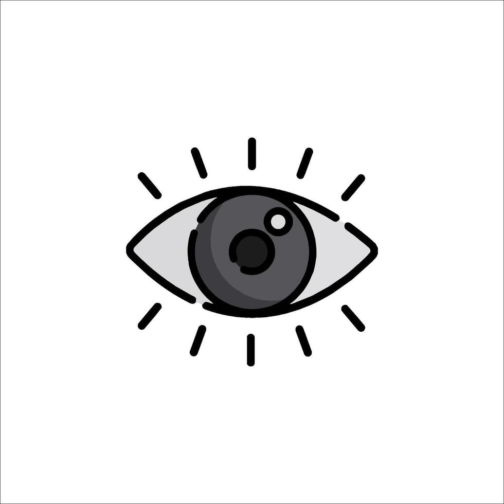 An eye icon on a white background vector