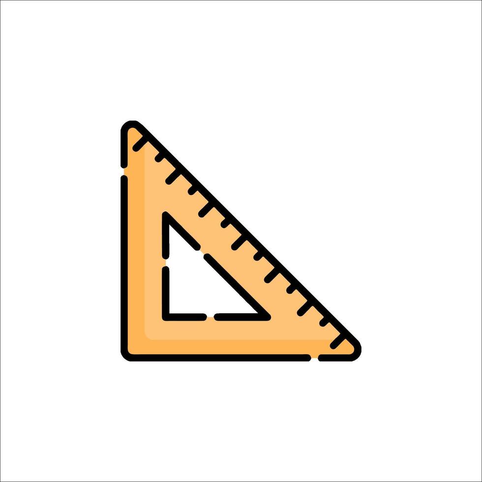A ruler icon with a triangle on it vector