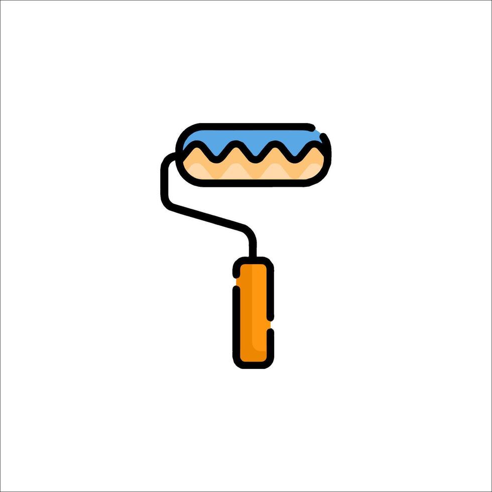 A paint roller icon on a white background vector