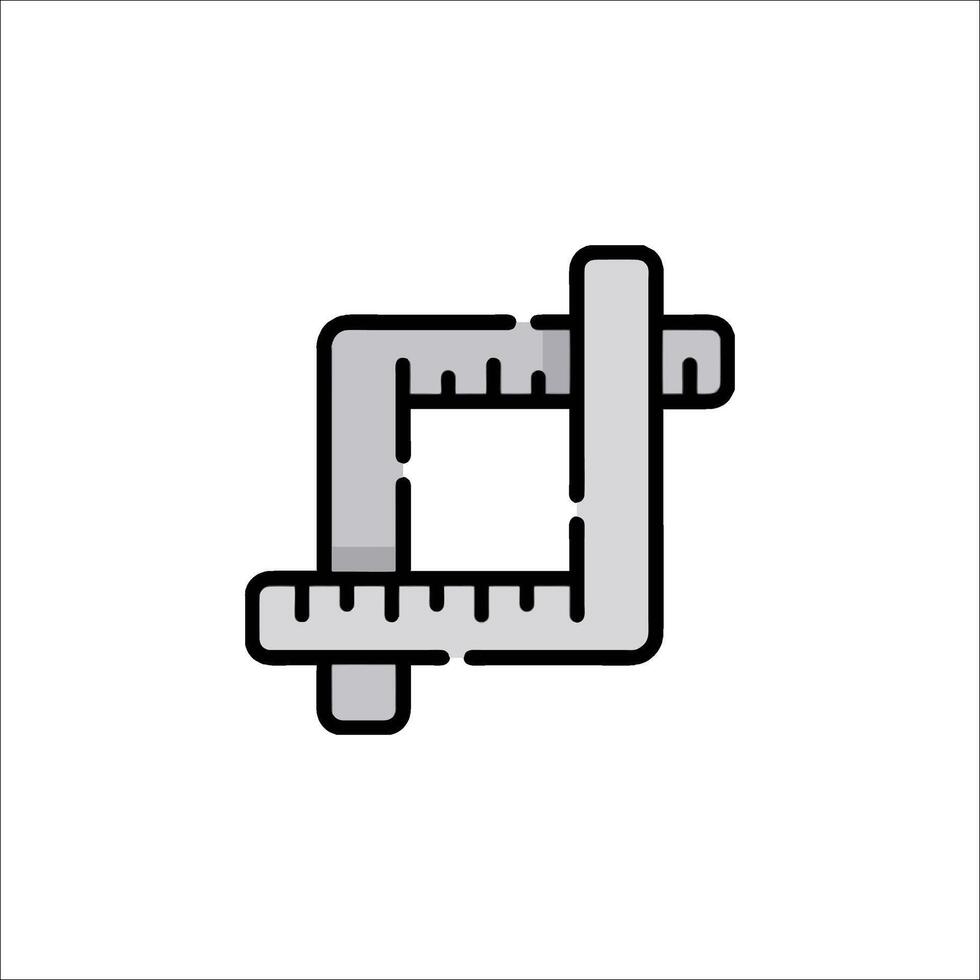 A ruler icon on a white background vector