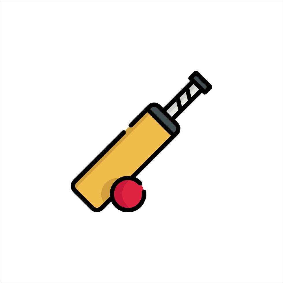 Cricket bat icon illustration vector