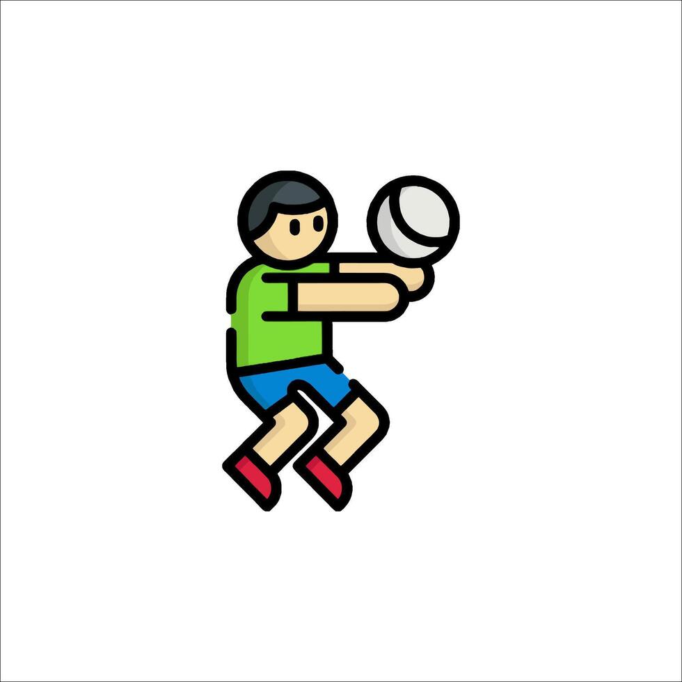 Volleyball player icon illustration vector