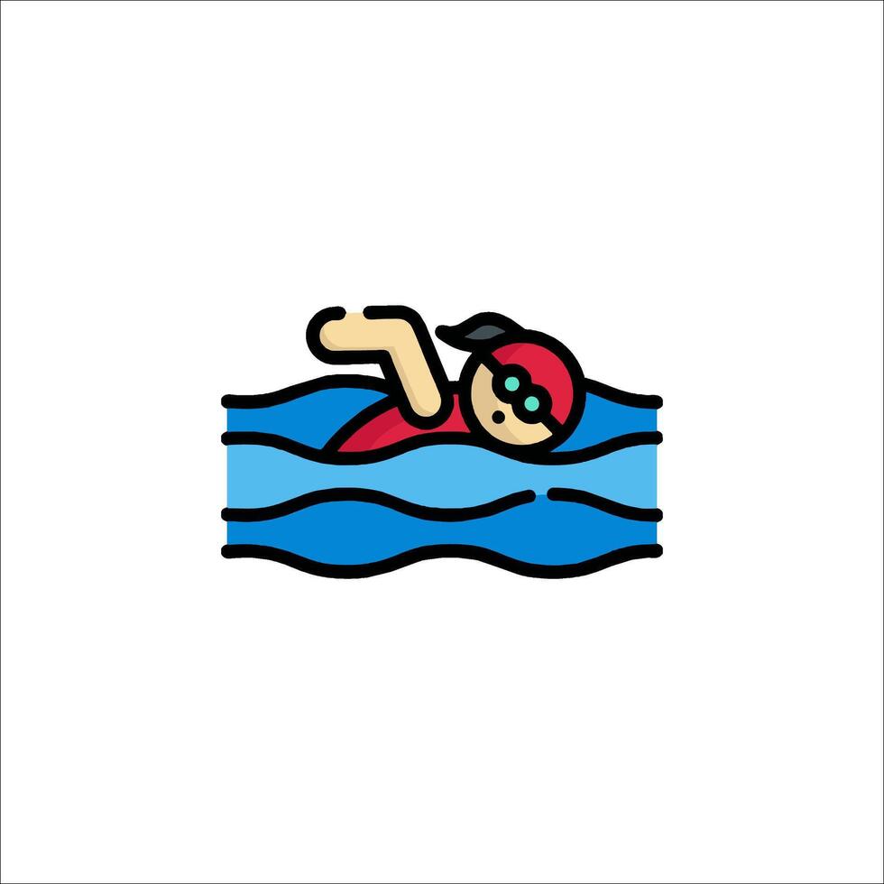 Swimming icon illustration vector