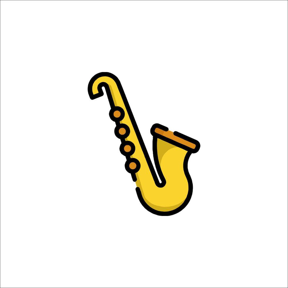 A saxophone icon on a white background vector