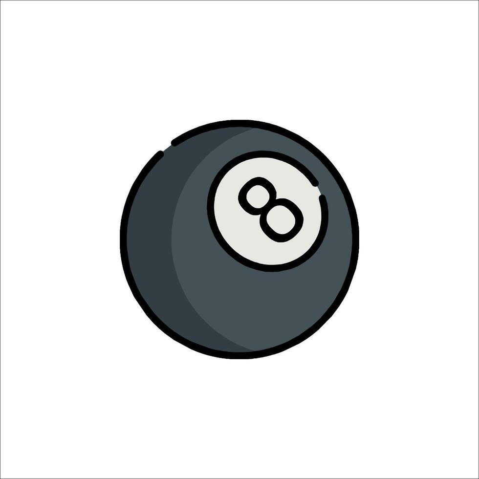 Billiard ball icon isolated on white background illustration vector