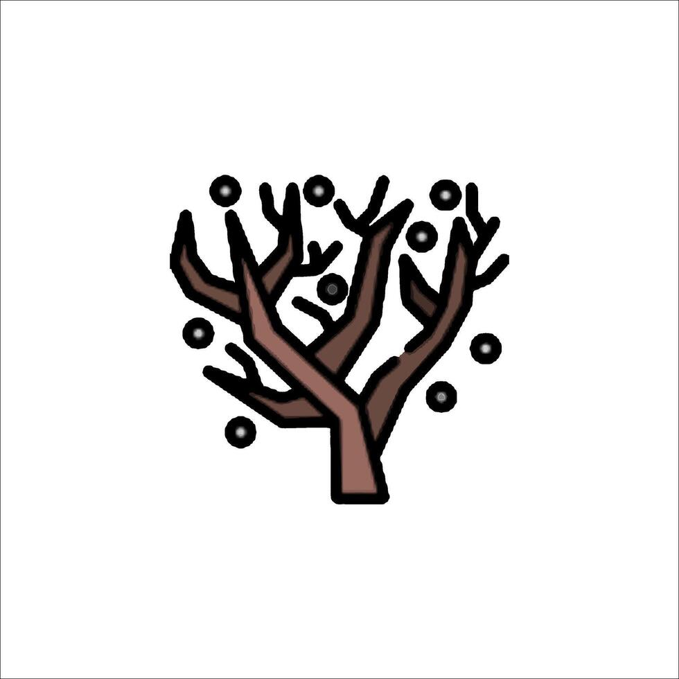 A tree with leaves and branches on it vector
