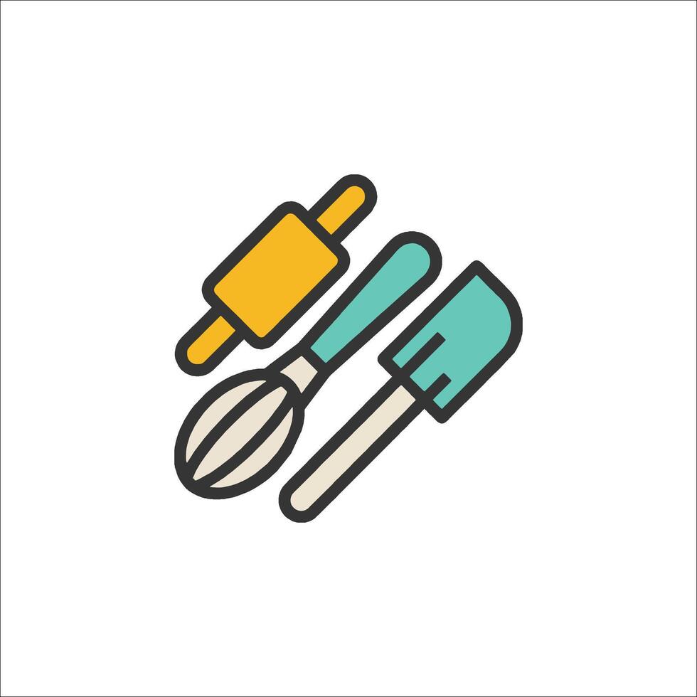 Cooking utensils icon illustration vector