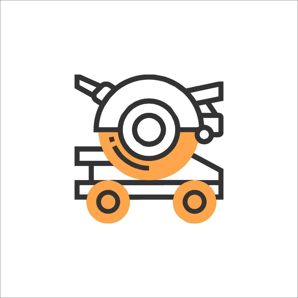 A construction machine icon on a white background vector