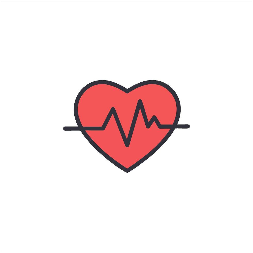 Heartbeat icon, illustration vector