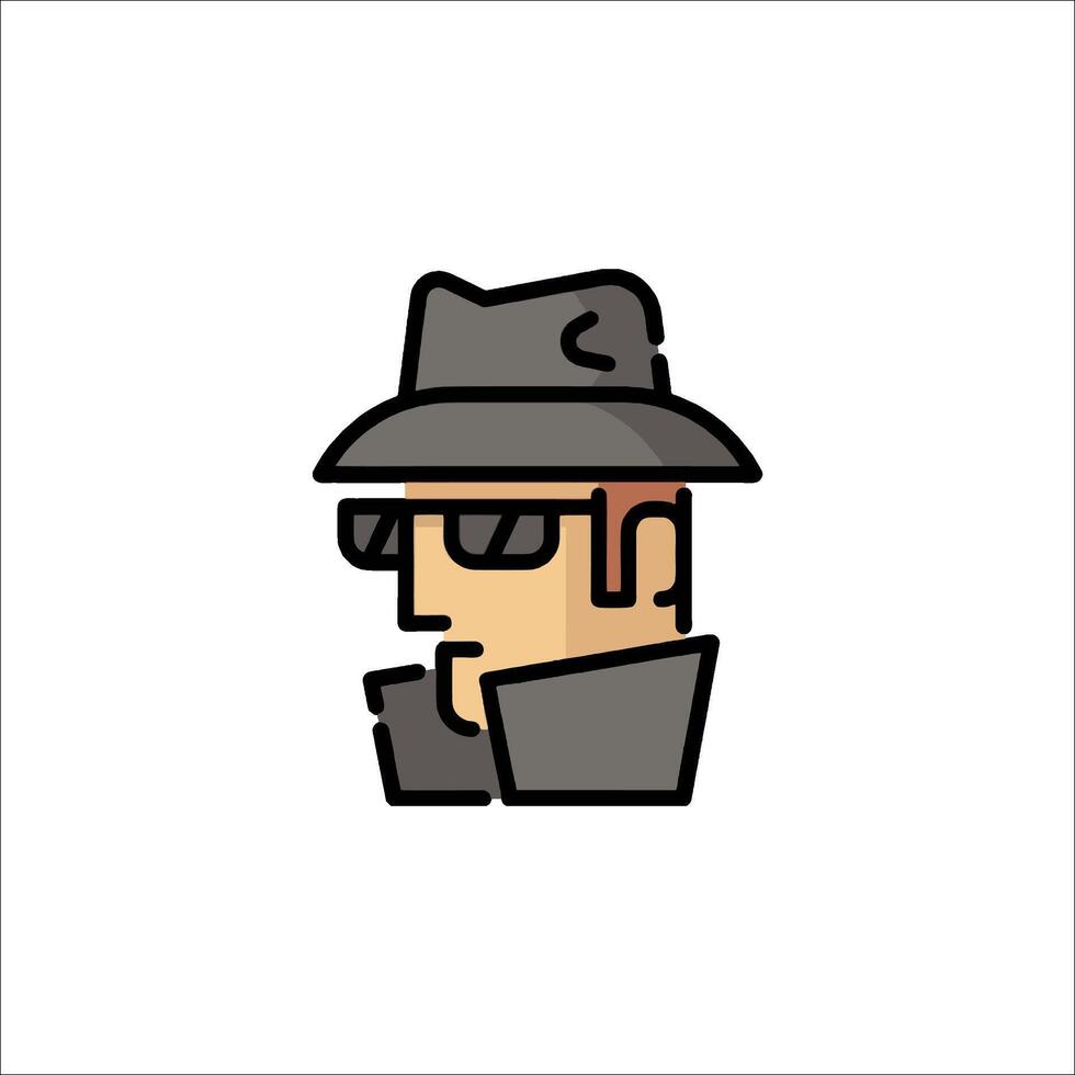 A man in a hat and sunglasses vector