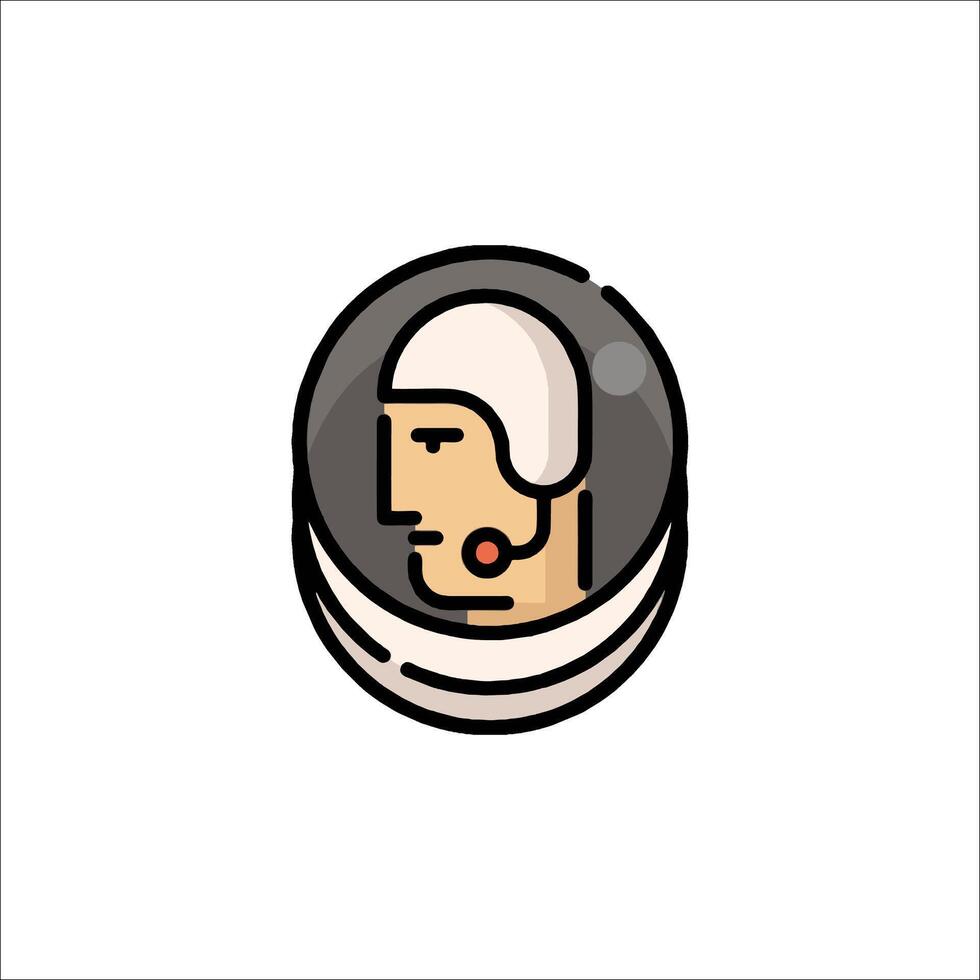 Astronaut icon in a helmet vector