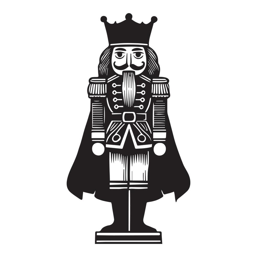 Cheerful Nutcracker Doll Illustration for Christmas Magic vector