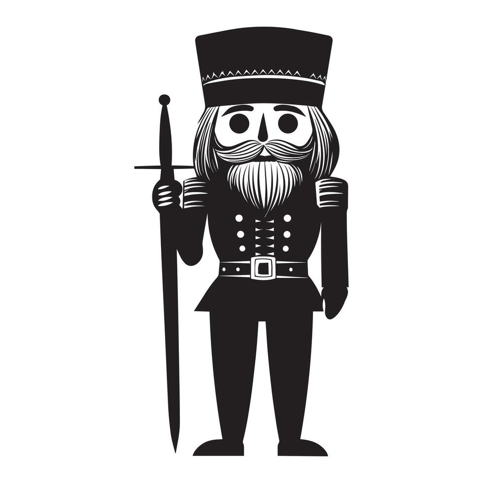 Nutcracker Doll Illustration Design for Christmas Cheer vector
