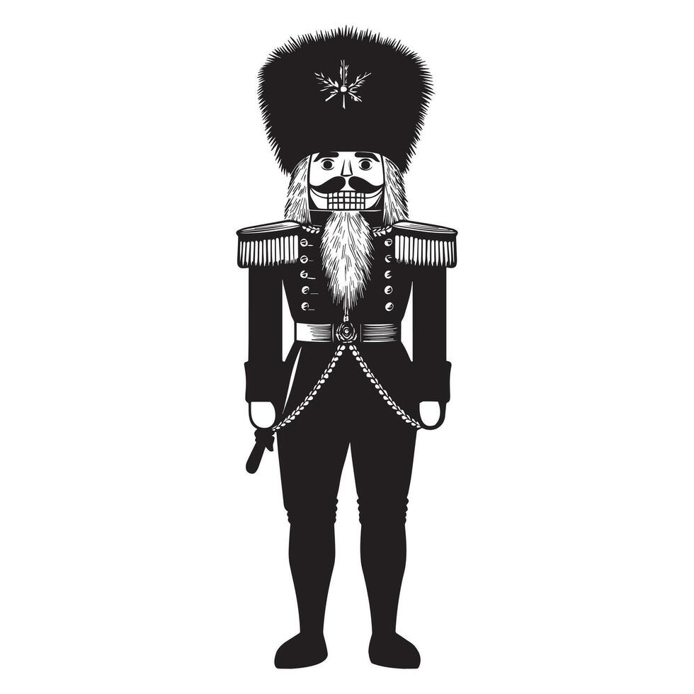 Beautiful Christmas Nutcracker Doll Illustration for Decorations vector