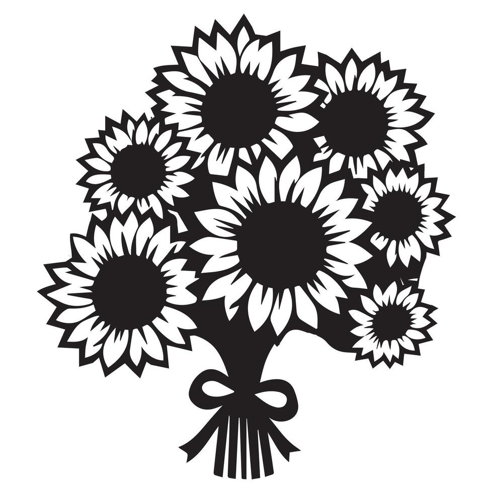 Sunflower Plant Clipart Design for Eco-Friendly Creations vector