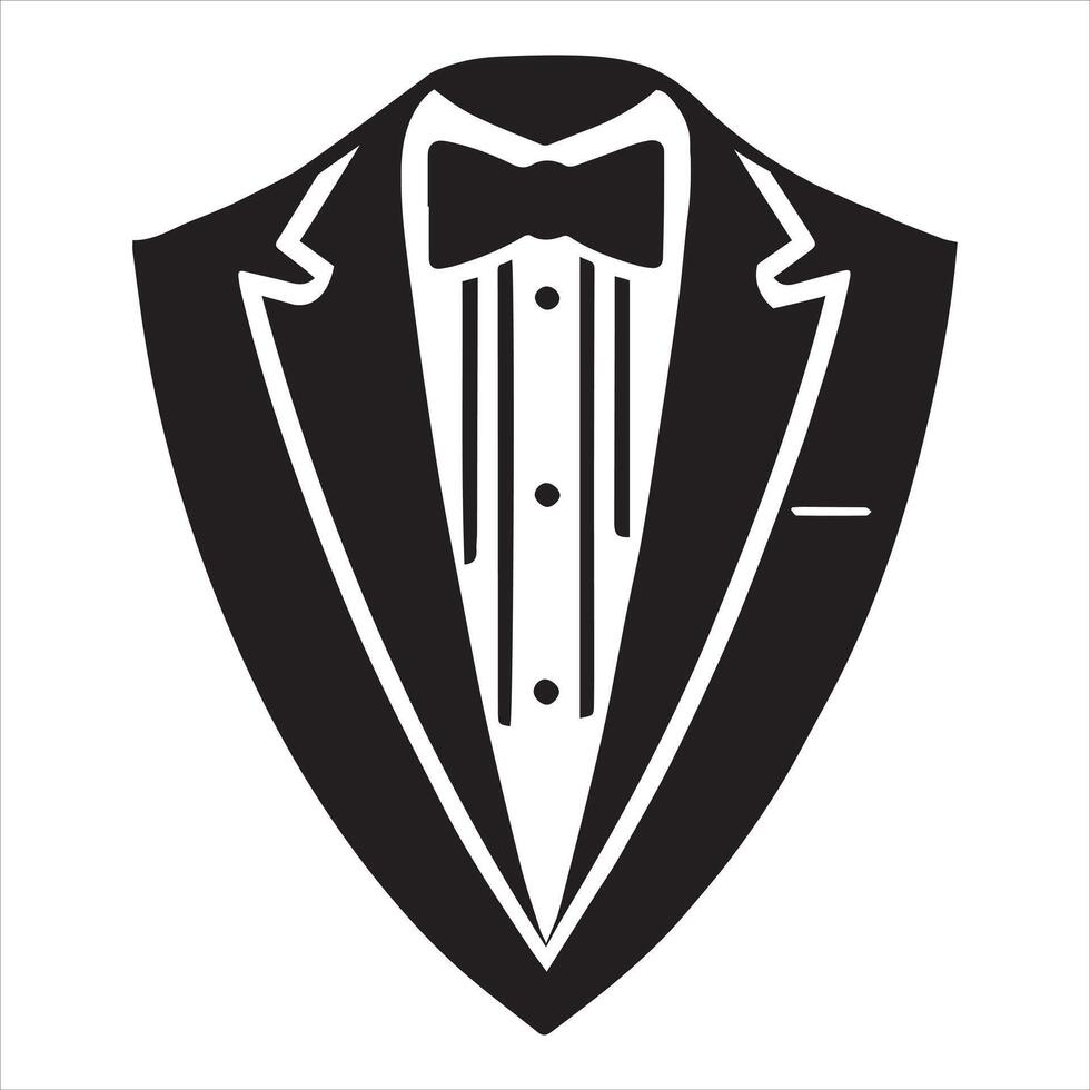 Smart Tuxedo Suit Design for Men vector