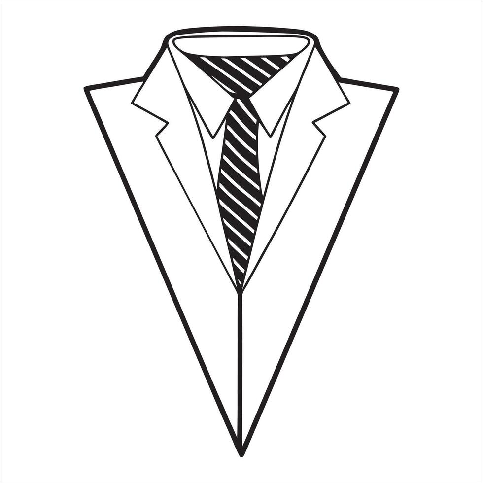 Refined Tuxedo Suit Artwork for Men vector